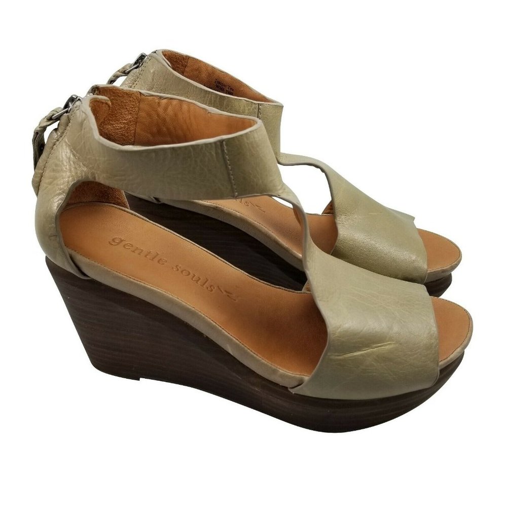 Gentle Souls Juniper Tea Sandals Size 7.5 Leather